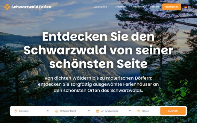 PMS ferienhausvermietung webseite