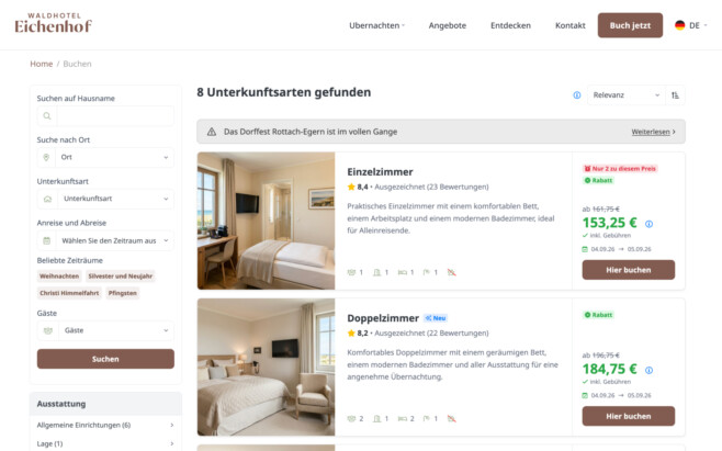 PMS hotel suche und buche