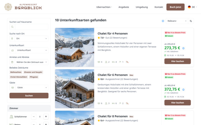 PMS skiresort suche und buche