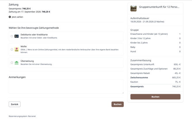 PMS Online Zahlungen