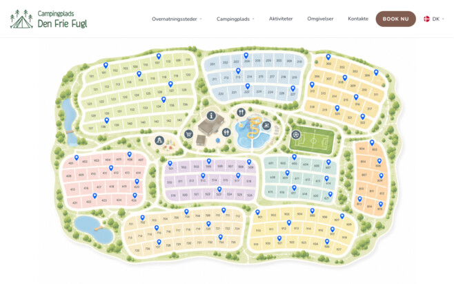 Bookingsystem campingplads book pa pladskort