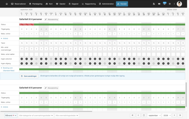 Bookingsystem campingplads channel manager 2
