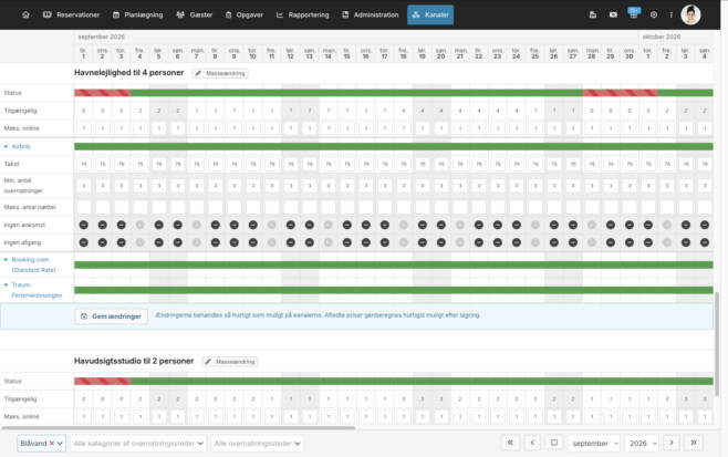 Bookingsystem ferieboligudlejning channel manager