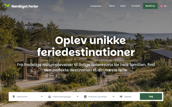 Bookingsystem feriekoncern hjemmeside