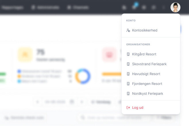 Bookingsystem feriekoncern multi login
