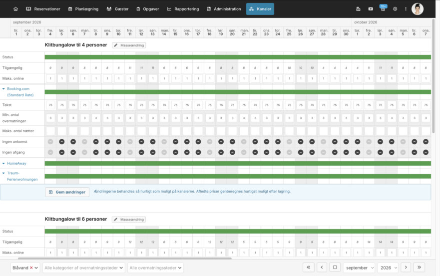 Bookingsystem channel manager