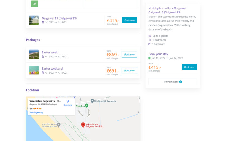 Reservation software arrangements accommodation