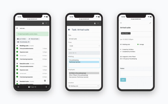 Reservation software task planning iphonex