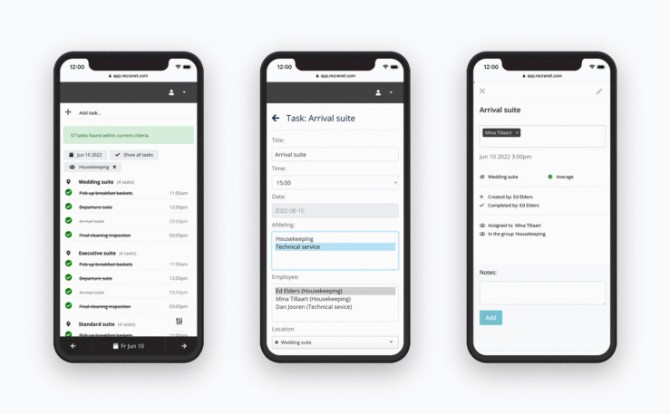 Reservation software task planning iphonex