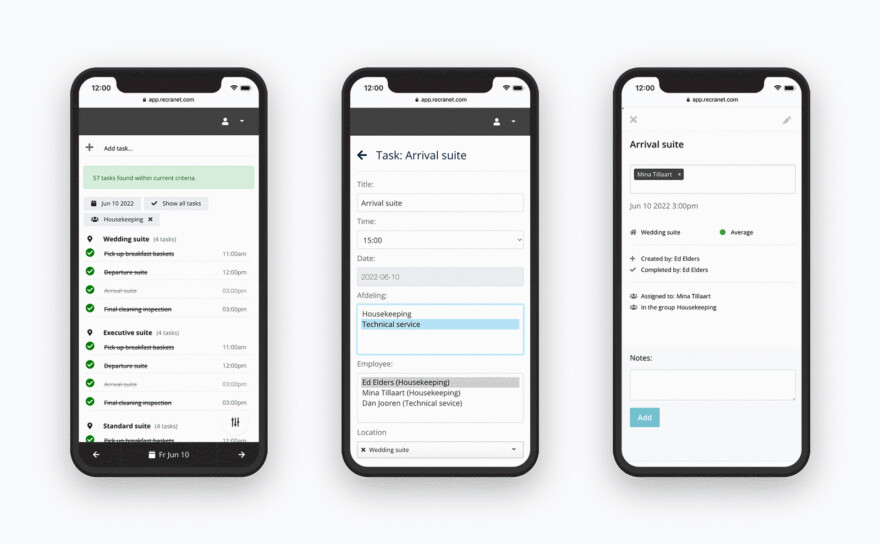Reservation software task planning iphonex