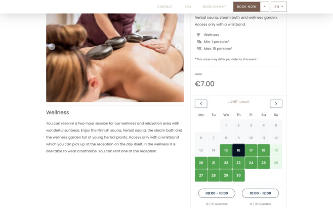 Reservation software repeating events