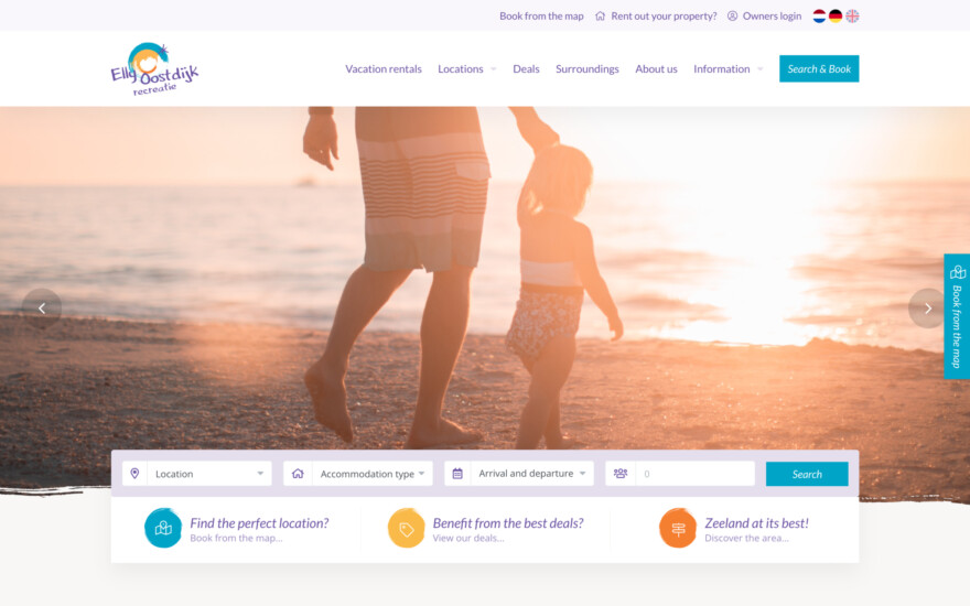 Website development campsite rental tourism