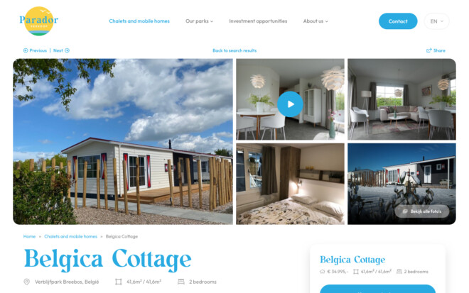 Sales website accommodation information