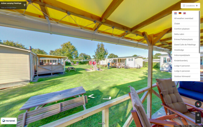 Recranet tour navigator camping camping