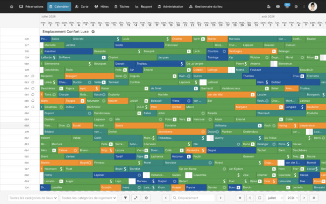 Logiciel de gestion camping planning