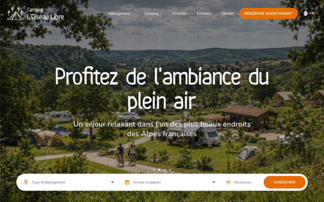 Logiciel de gestion camping site web