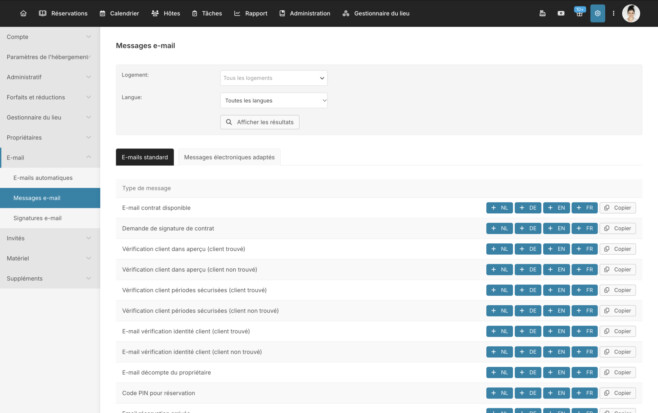 Logiciel de gestion E mails automatiques