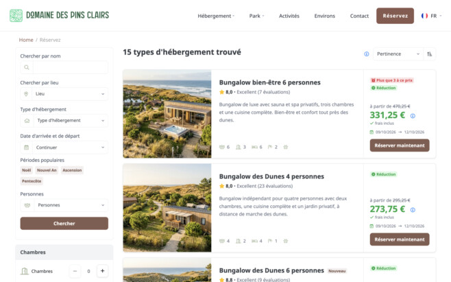 Logiciel de gestion recherche et reservation