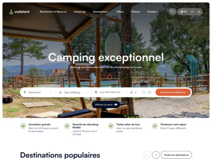 Logiciel de gestion camping site web tablet