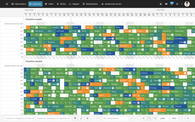 Logiciel de gestion hoteliere planning