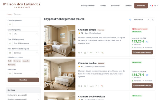 Logiciel de gestion hoteliere recherche et reservation