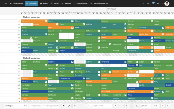 Logiciel de gestion station de ski reservation planning