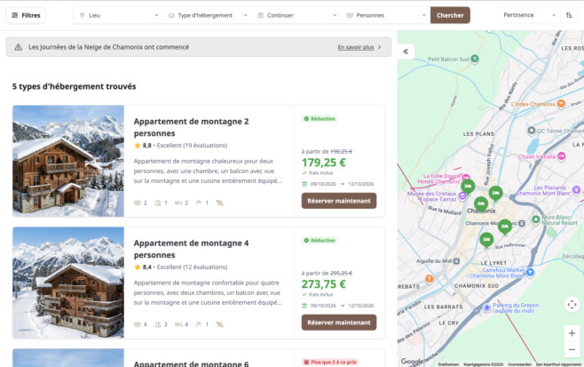Logiciel de gestion station de ski reservation sur carte