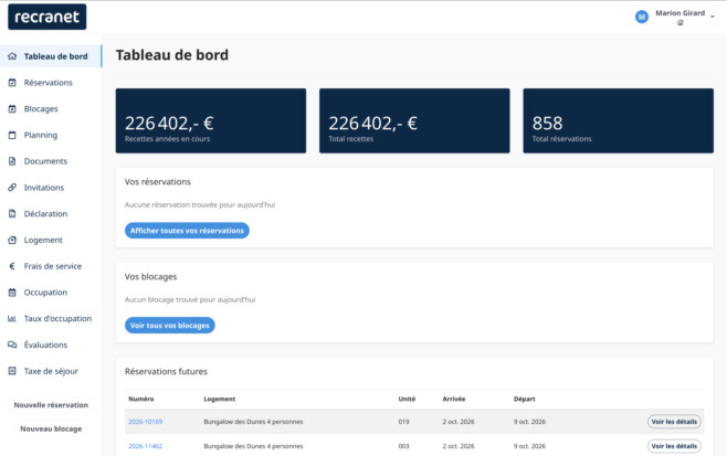Logiciel de gestion villages vacances proprietaires