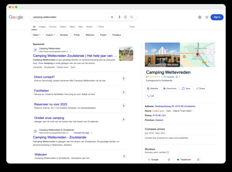 Opzetten Googlemijnbedrijf Recranet
