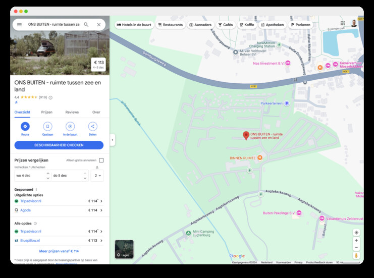 Google maps ons buiten