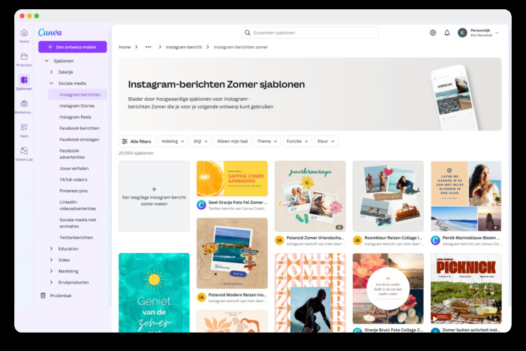 Canva marketingtool Recranet