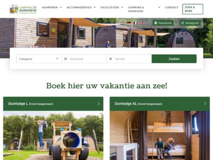 Online reserveringssysteem vakantiepark duinhoeve tablet