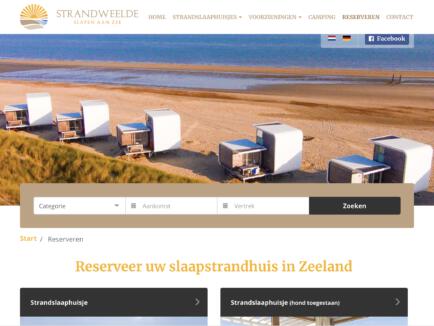 Online reserveringssysteem camping strandweelde tablet