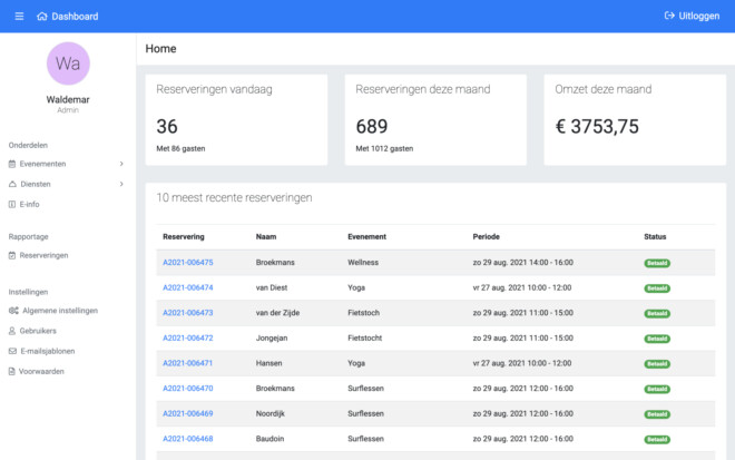 Recranet events banner