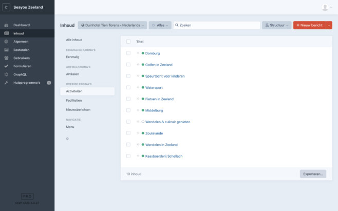 Verkoopsite vakantiepark CMS