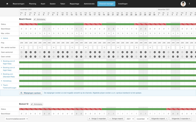 Reserveringssysteem concern channelmanager