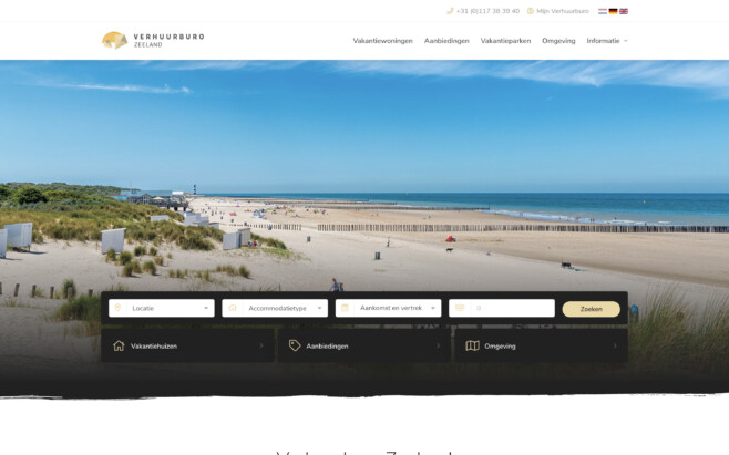 Online reserveringssysteem vakantiehuizen appartementen website ontwikkeling