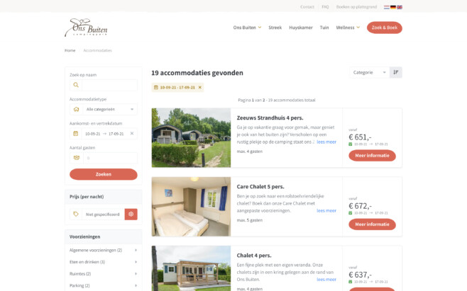 Reserveringssysteem vakantiepark zoek boek