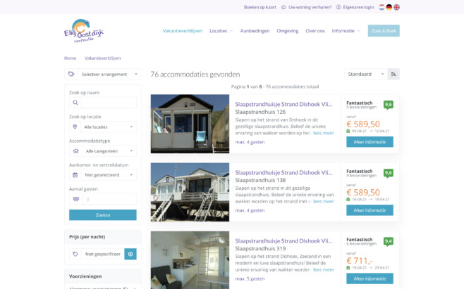 Online reserveringssysteem verhuurorganisaties zoekboek