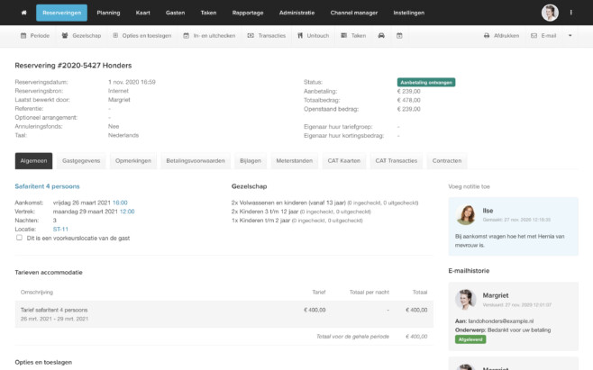 Online reserveringssysteem CRM