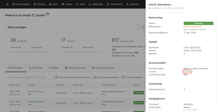 Reserveringssysteem schoonmaakstatus in cockpit