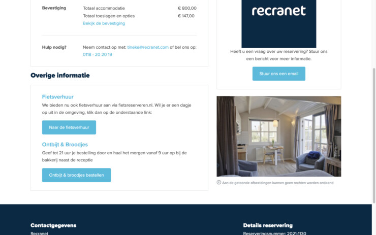 Gastenomgeving aangepaste informatie