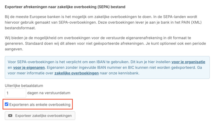 Bespaar transactiekosten met batchbetalingen via het reserveringssysteem