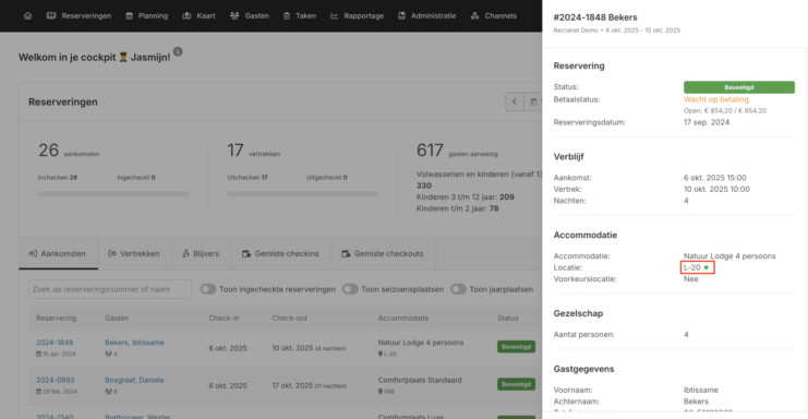 Reserveringssysteem schoonmaakstatus in cockpit