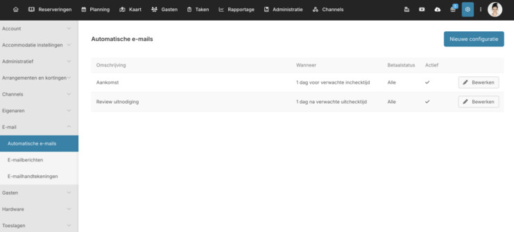 Automatischemail reserveringssysteem