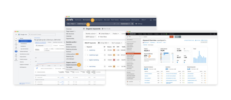 Keywordplanner ahrefs semrush