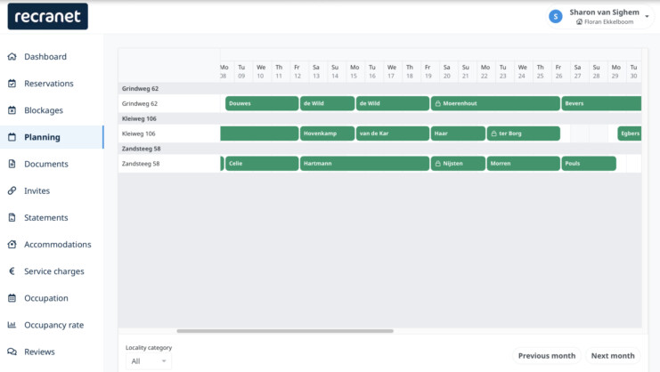 Preferred location lock icon planning board owner environment multiple locations