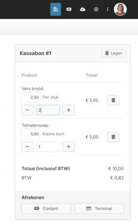 Reserveringsstysteem aantallen invoeren kassamodule