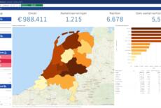 Leisurepeaks reserveringssysteem Dashboard Herkomst Gasten Kaart