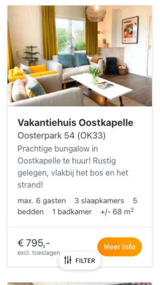 Reserveringssysteem zoek en boek mobiel